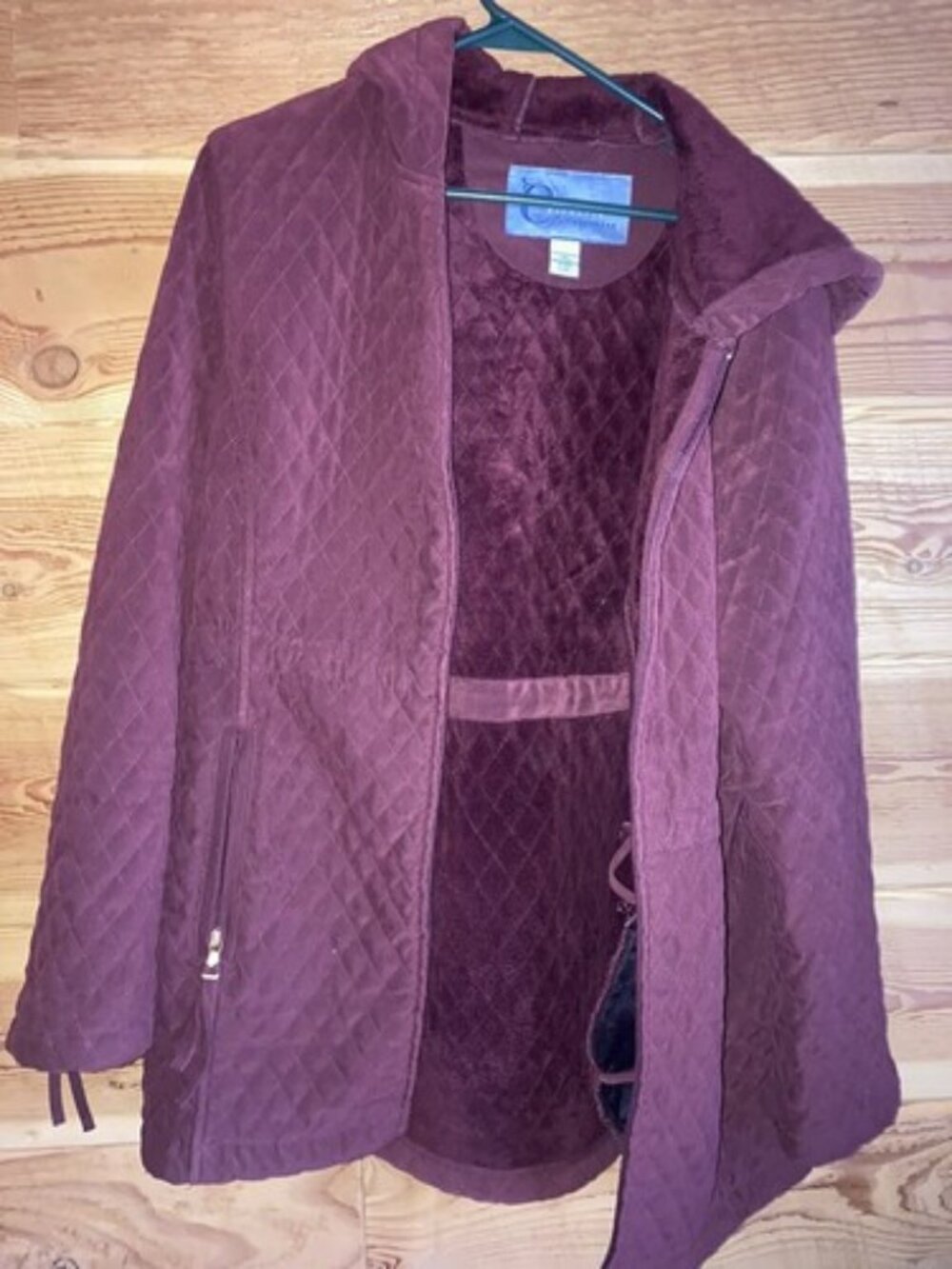Classic Elements Outerwear Women’s Large Coat Jacket Deep Red Burgundy Quilted
